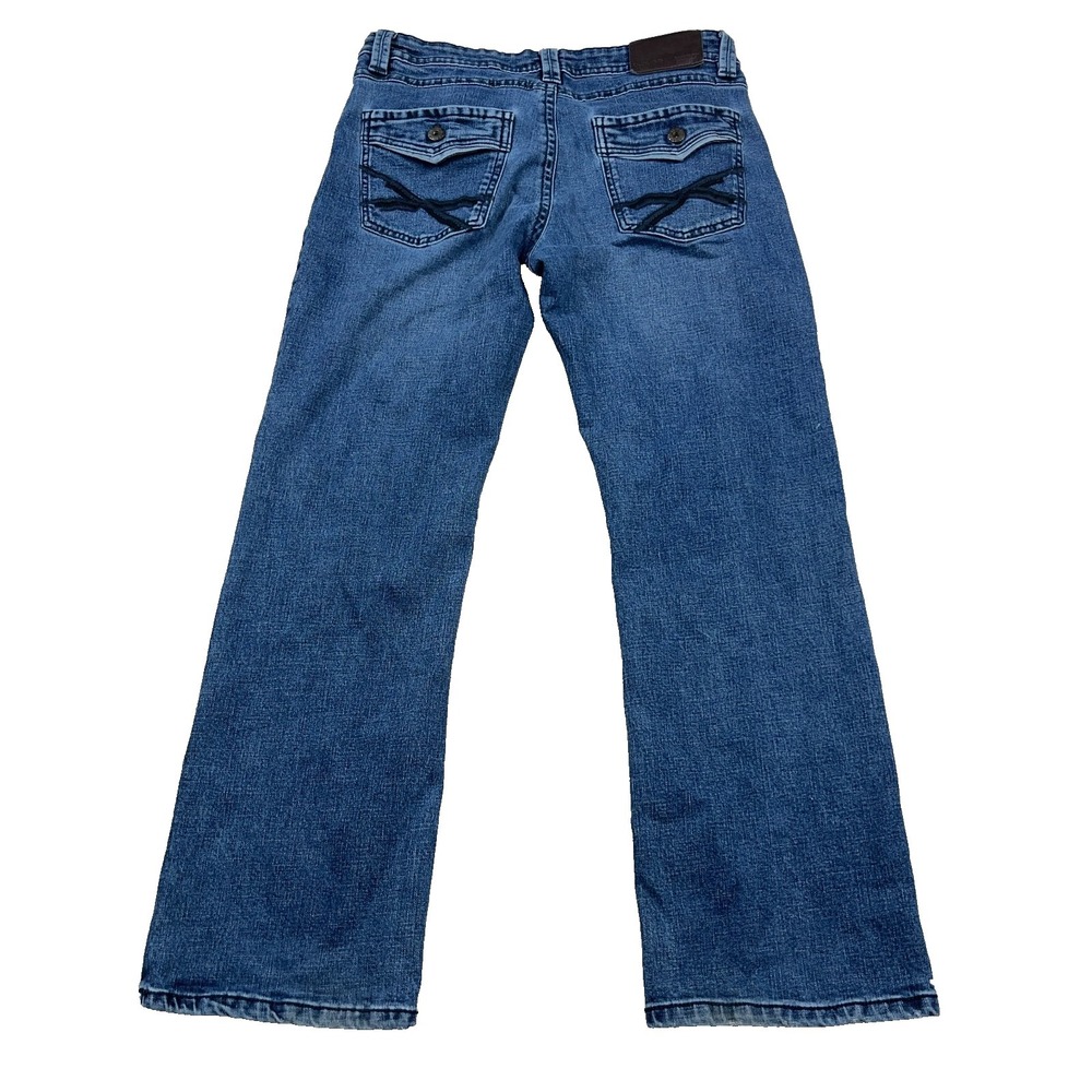 TK Axel Jeans Men 34x32 Relaxed Straight Leg Med Wash Denim Western Treadwell B